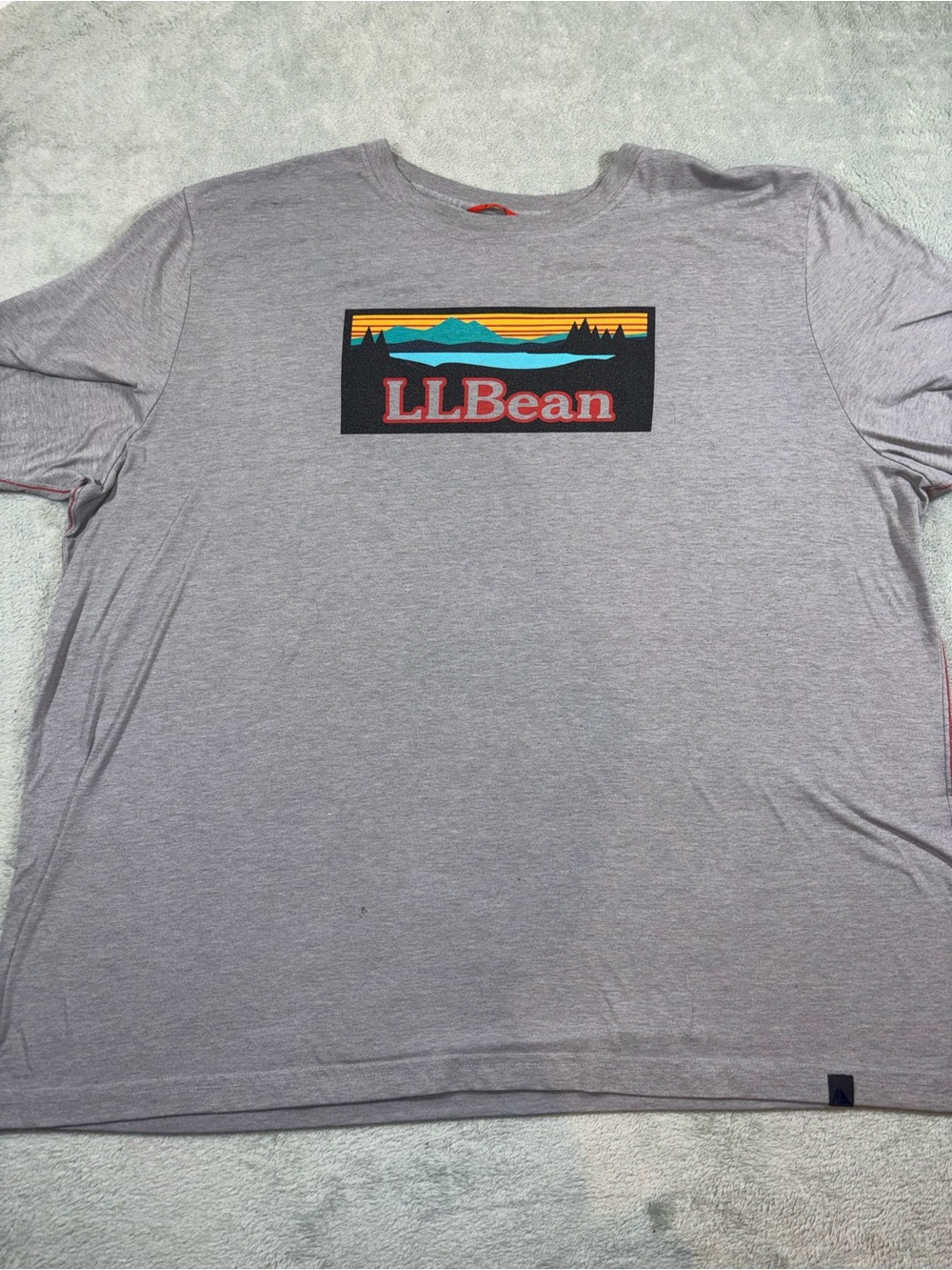 L.L. Bean Gray Sunsmart Graphic Tee Shirt Mens XL